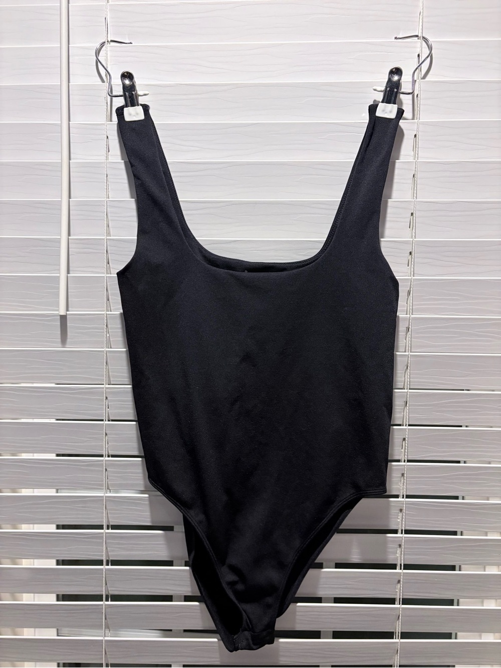 Classic Black Square Neck Bodysuit